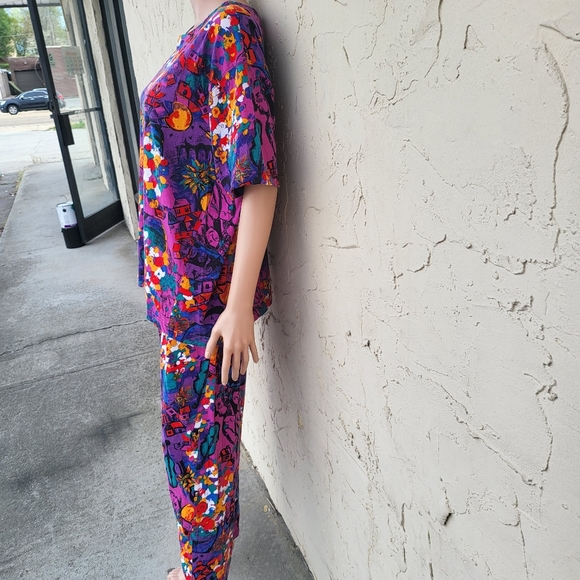 SOLD Vintage Art Deco Print Pants Set - Picture 6 of 8